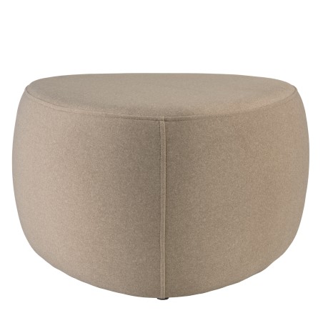 LEOPOLD - Kiezelvormige poef nr. 3 van donkerbeige fluweellook stof LEOPOLD